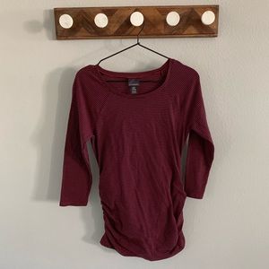 ‘Oh baby’ Maternity 3/4 Sleeve Striped Top